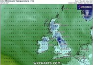 确切地说，英国天气图在何时何地变成了冰冷的蓝色，覆盖着零下10摄氏度的严寒